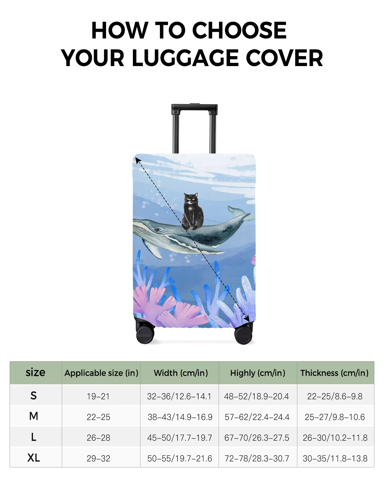 Защитный чехол для чемодана Эластичный багажа