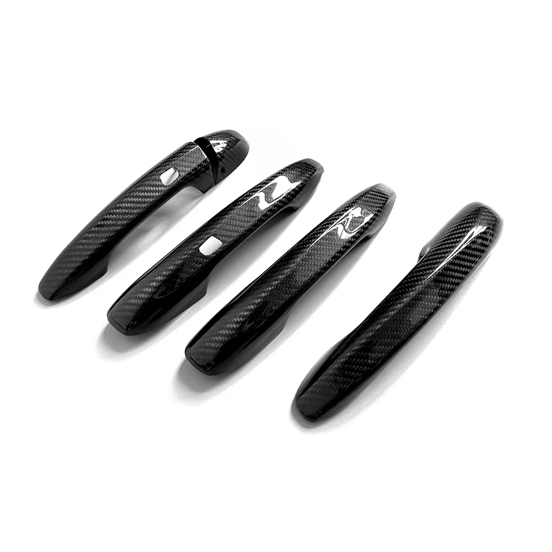 

For Mercedes Benz C260 E300 GLC GLE W205 W206 W213 W222 W177 X253 X167 Real Carbon Fiber Door Handles Cover Decorative Sticker