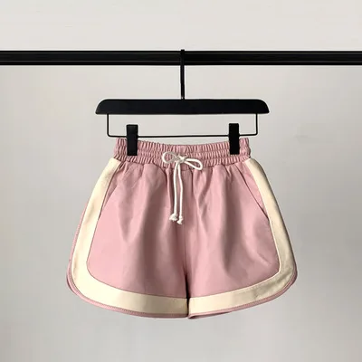 2023 Women New Genuine Sheep Leather Shorts Elastic Waist Drawsting Real Sheepskin Leather Shorts C1