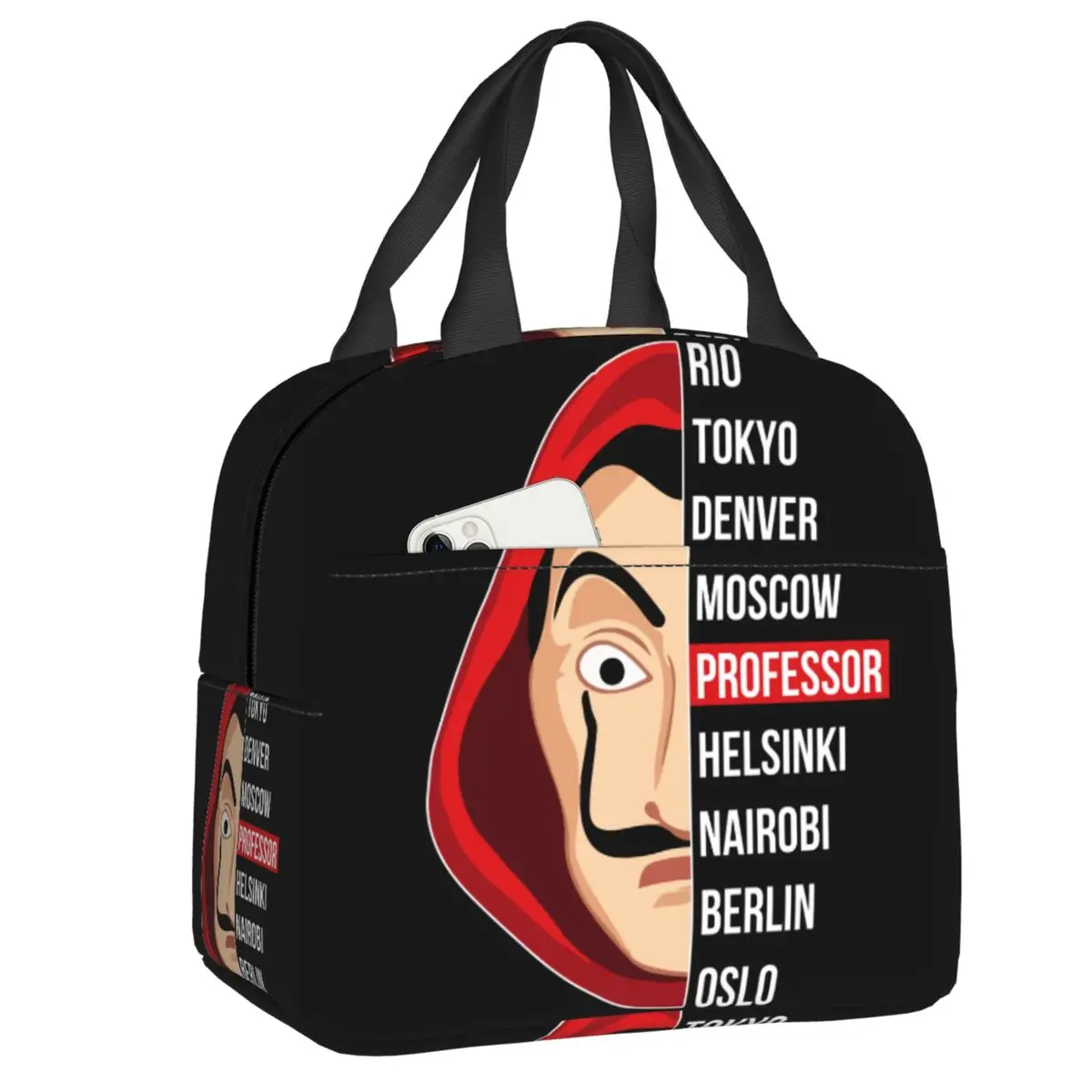 

Money Heist Resuable Lunch Boxes Women Leakproof La Casa De Papel Cooler Thermal Food Insulated Lunch Bag Office Work