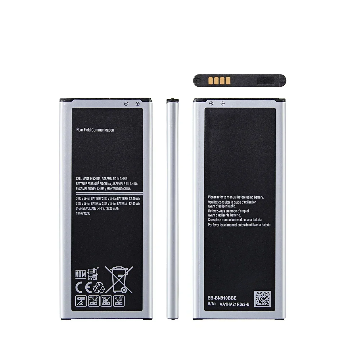 Фото Аккумулятор для Samsung Galaxy Note 4 N910 N910A N910V N910P EB-BN910BBE EB-BN910BBK 3220 мАч, с NFC и без NFC, запчасть для ремонта №4