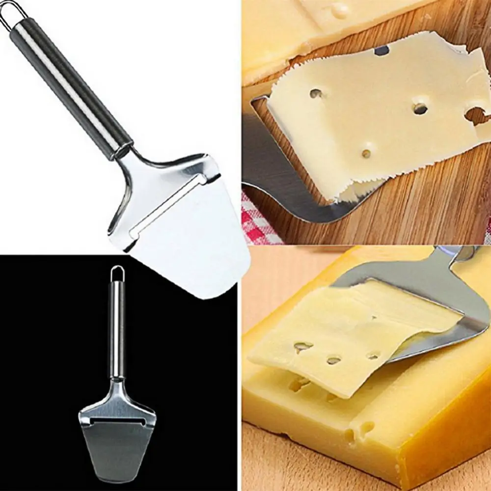 

Durable Silver Cheese Slicing Knife Butter Slice Cheese Slicer Cutter Stainless Steel Pizza Cake Shovel Cheese Peeler 1pcs