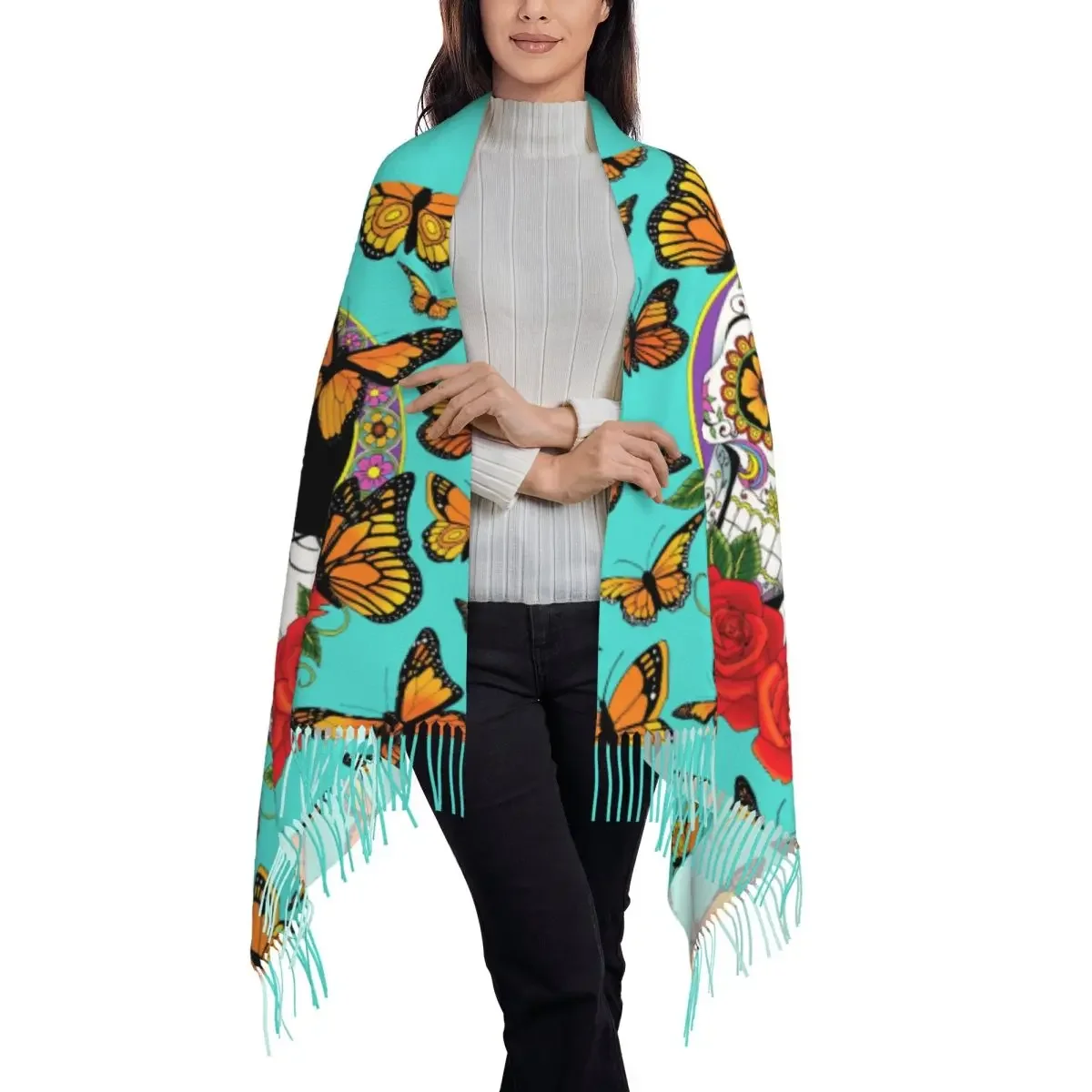 Пользовательские мексиканские сахарные черепа Цветочные ранние женские зимние