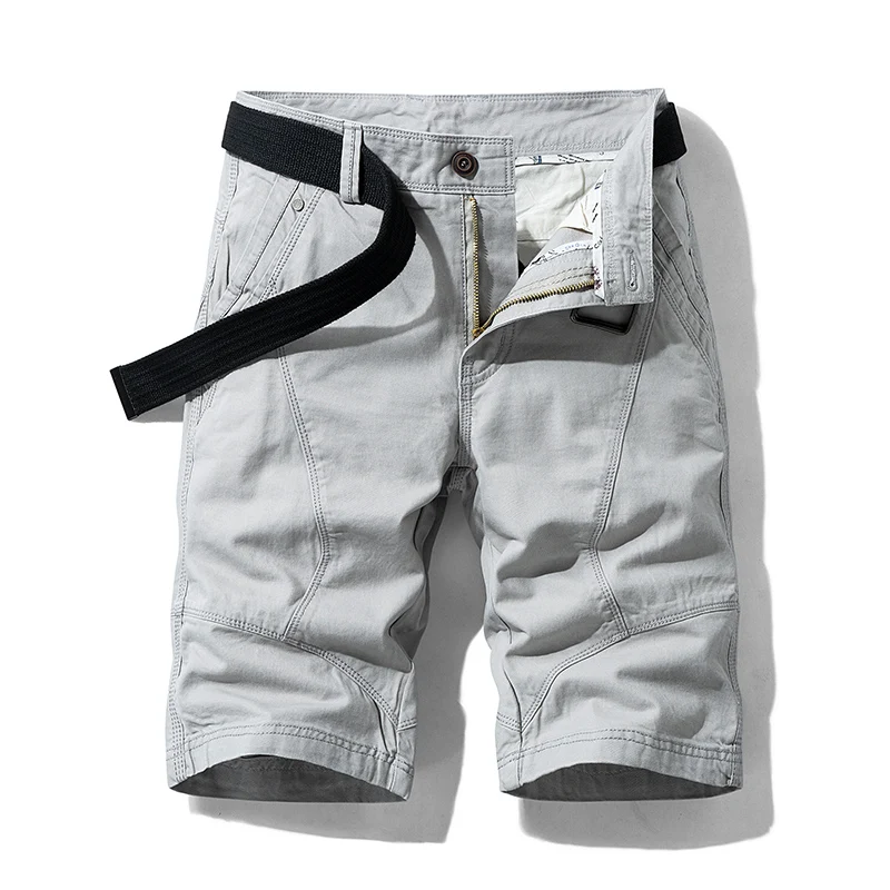 cargo shorts men cool solid color summer hot sale cotton casual men short pants brand clothing comfortable camo men cargo shorts free global shipping