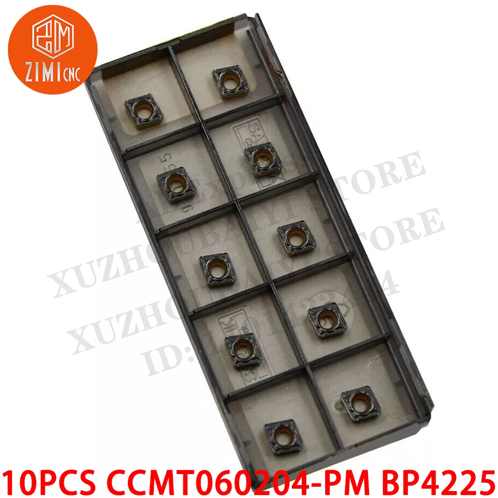 10 шт CCMT060204-PM BP4225 CCMT 06 твердосплавные пластины CNC CCMT2(1.5)1-PM металлический токарный