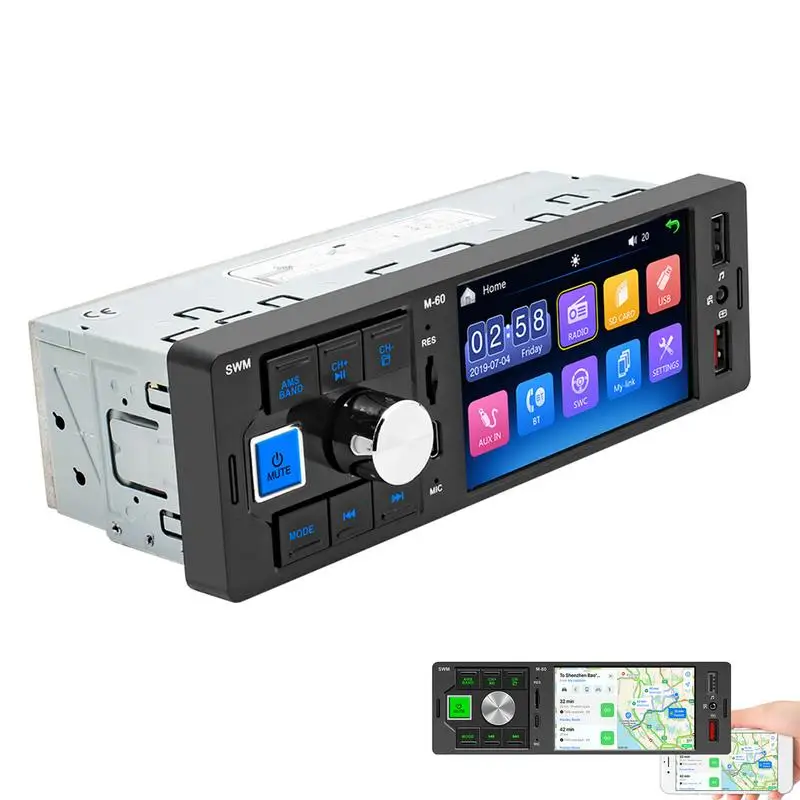 

Wireless Car MP5 Player Wireless Digital Display Car Radio Single Din Car Stereo Car Player 4 Inch Touchscreen Radio Build-in