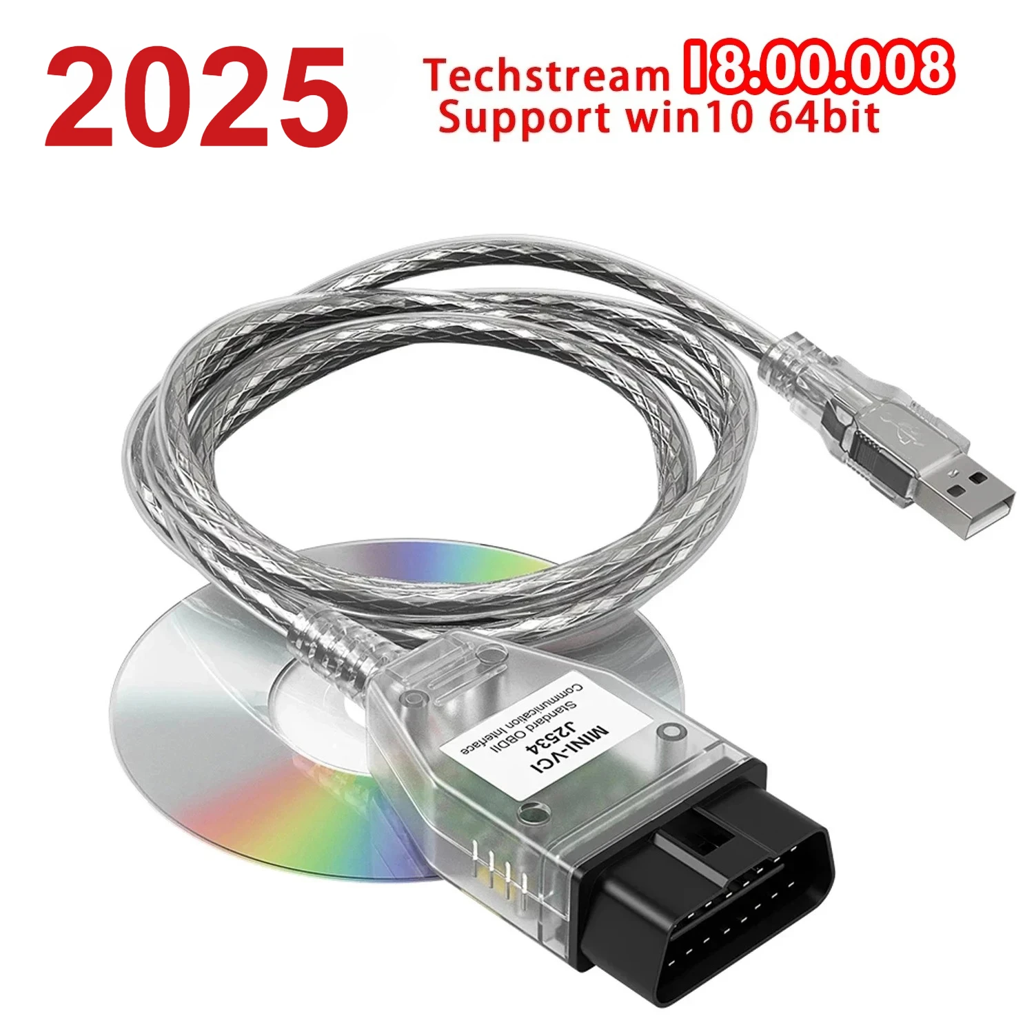 

Диагностический Кабель MINI VCI Для TOYOTA TIS Techstream OBD2 С Чипом FTDI FT232RL