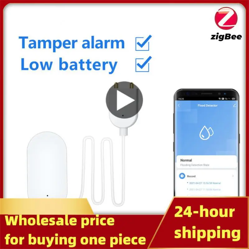 

Датчик утечки воды Tuya Zigbee, датчик утечки воды для умного дома