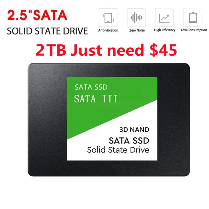 

SSD-накопитель на ТБ, внутренний жесткий диск sata3 2,5 дюйма ssd TLC 500