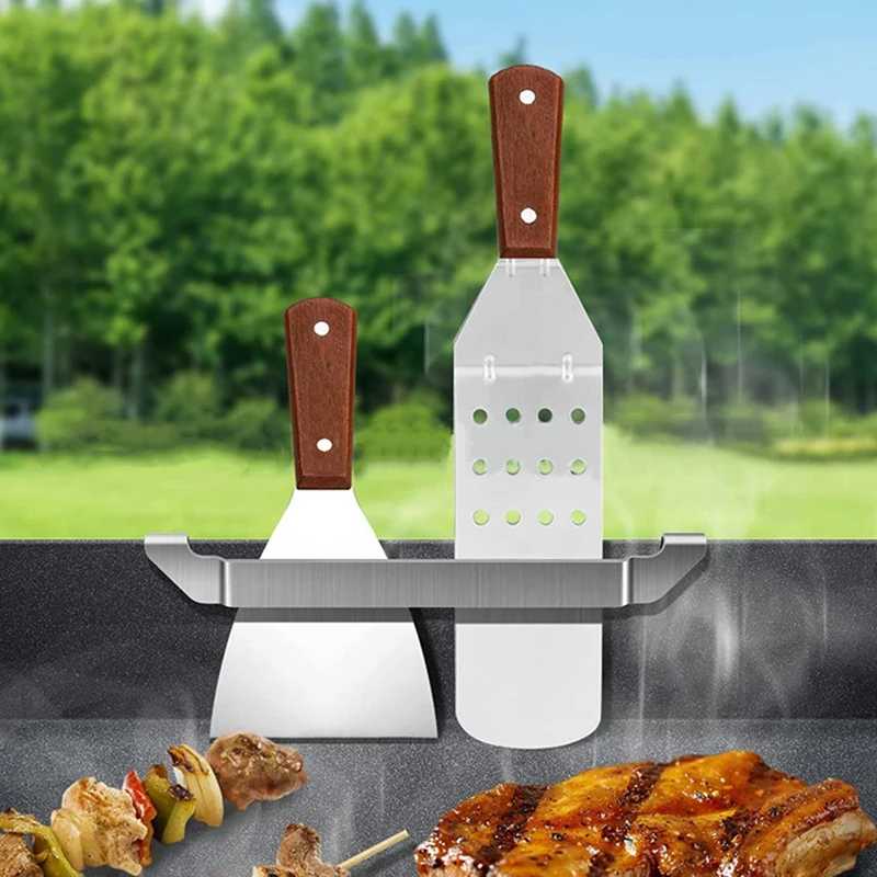 

Blackstone Griddle Spatula Holder Steel Barbecue Tool Hold Rack Griddle Accessories for Blackstone Camp Chef Flat Top Griddle