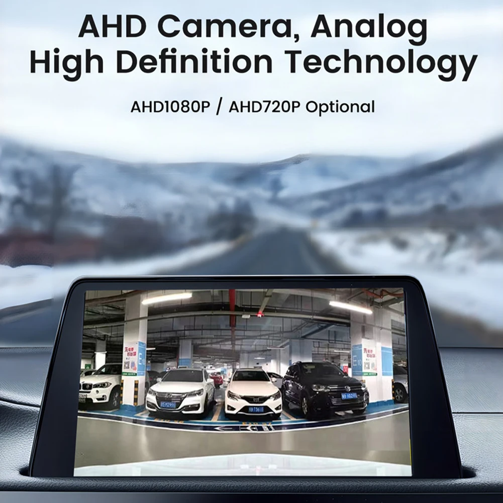 Универсальная автомобильная камера заднего вида CCD AHD 1080P 170 ° Регулируемая для Audi