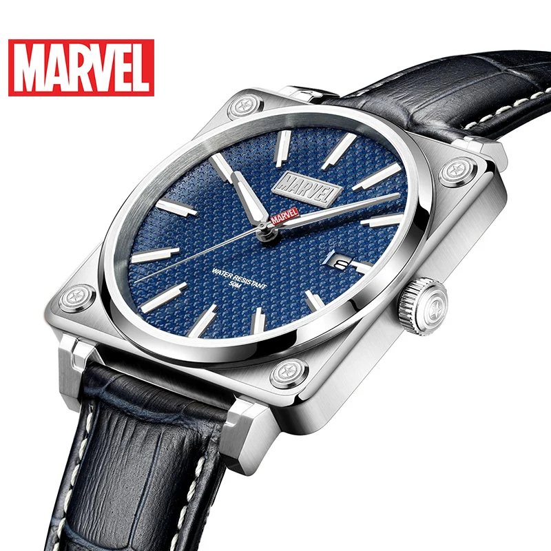 Часы мужские кварцевые из нержавеющей стали прямоугольные светящиеся со