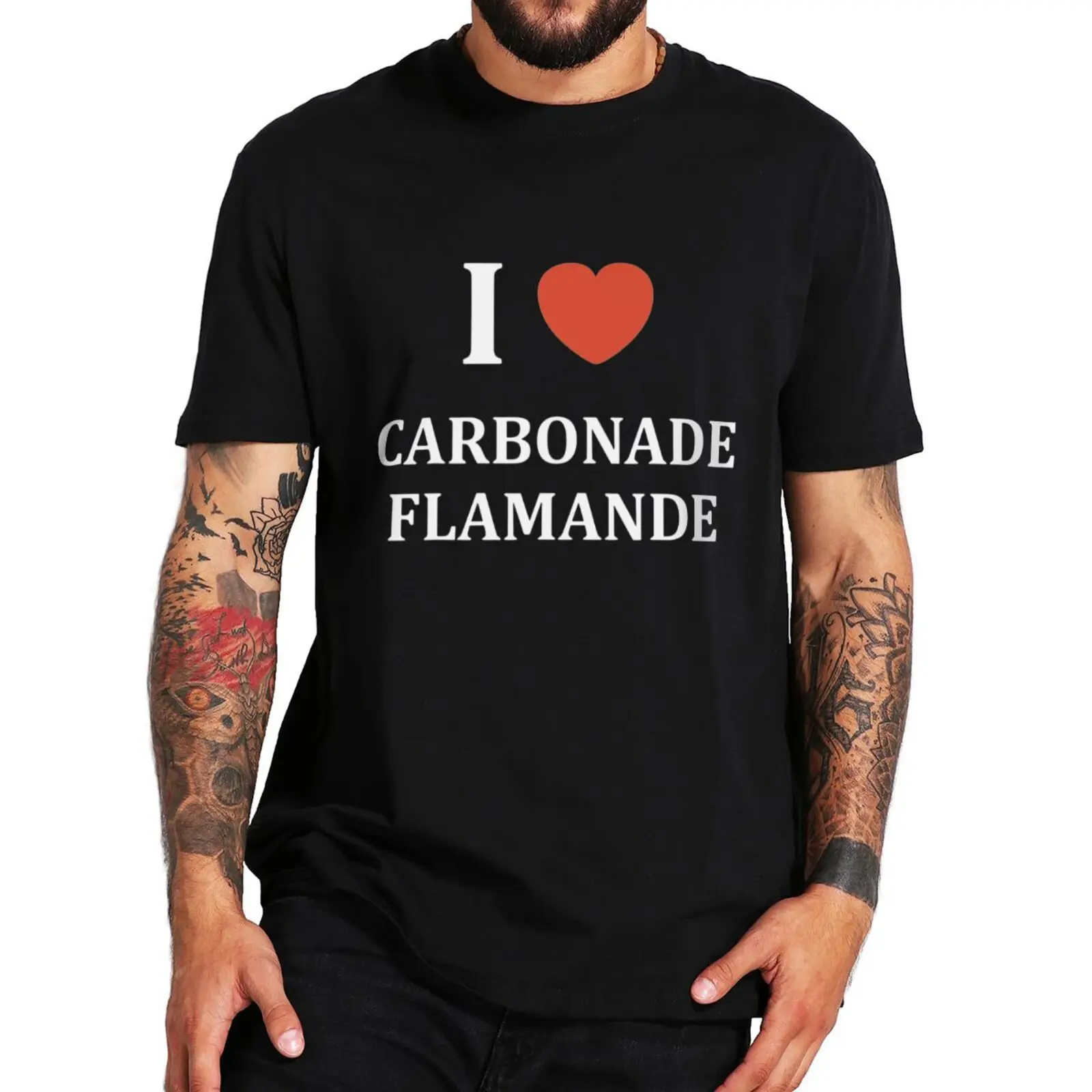 

I Love Carbonade Flamande T Shirt Funny French Belgium Food Lovers Humor Tshirts Casual 100% Cotton Unisex Oversized Tee Tops