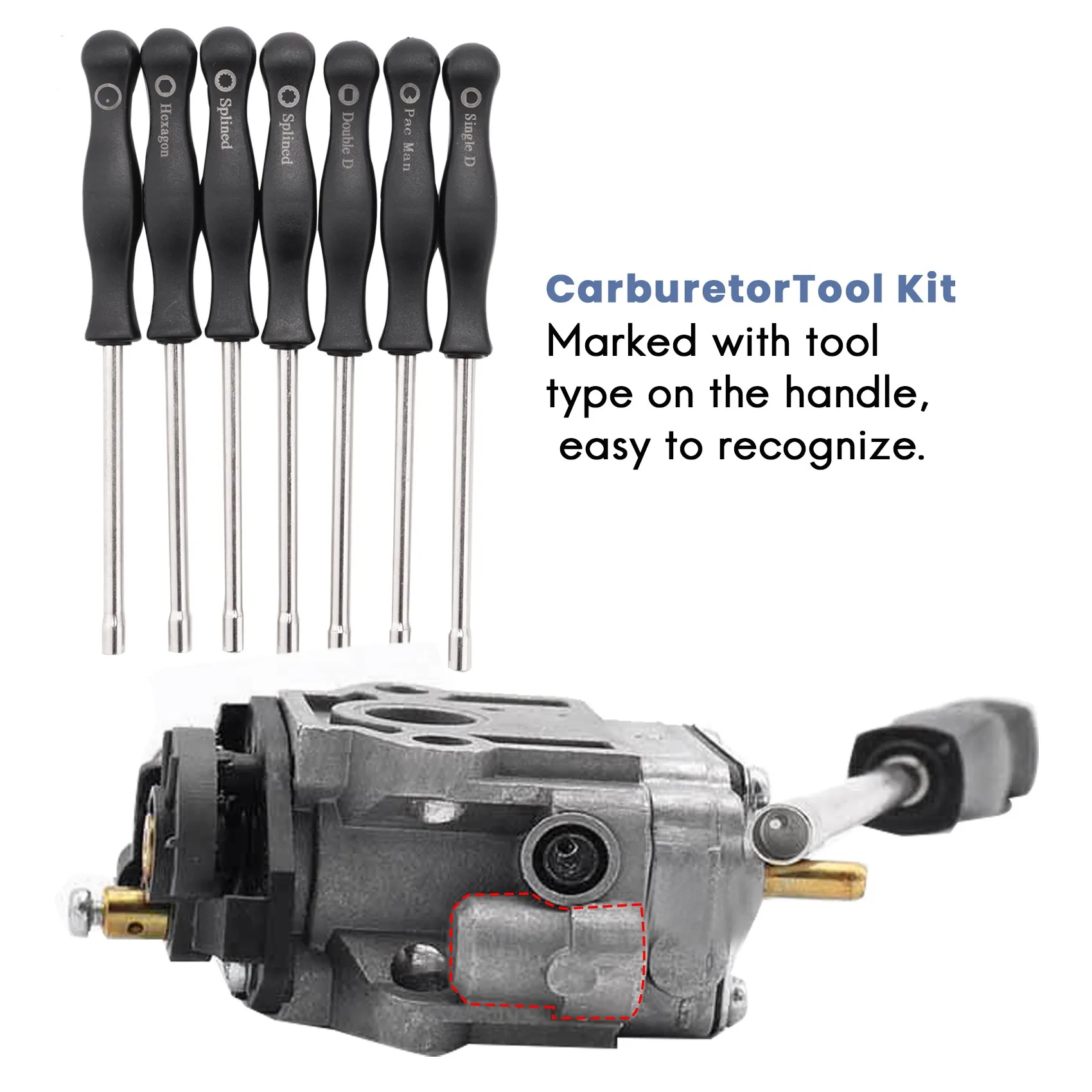 11 шт. набор отверток для регулировки карбюратора с иглами чистки щетки пригодные