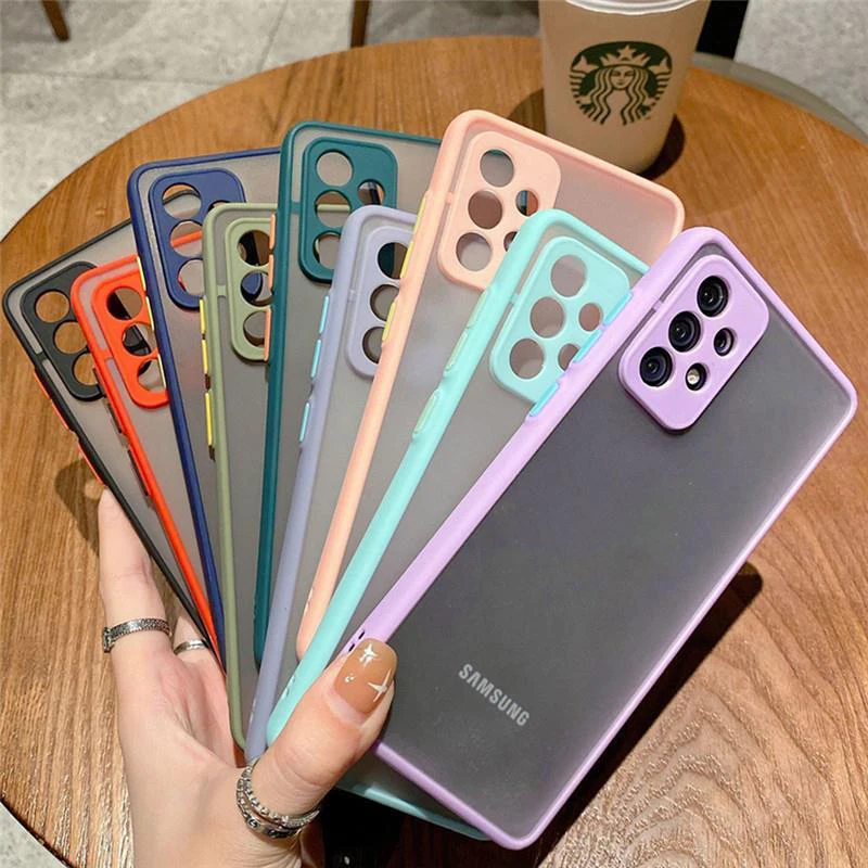 

Matte Phone Case For Samsung A52S 5G A53 S22 Ultra S20 FE S21 A12 A13 A21S A31 A22 A23 A32 A33 A50 A51 A71 A72 A73 Clear Covers