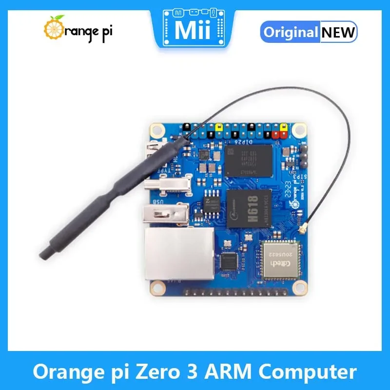 Плата разработки ARM Orange Pi Zero3 Allwinner H618 Cortex-A53 CPU 1G/1 5G/2G/4G LPDDR4 RAM Linux