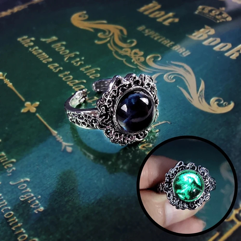 

Game Ring Cosplay Darkmoon Ranni Rings for Men Women Noctilucent Luminous Glow In Dark Vintage Ring Jewelry Accessories