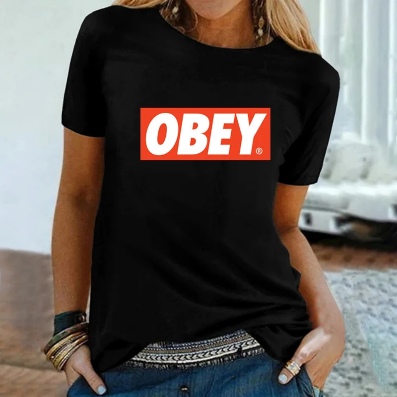 

Summer Woman Clothing Oversized T-Shirt's Simple Style 3D Printed Letter Short Sleeve Everyday Top's 2023 New Fashion Streetwear