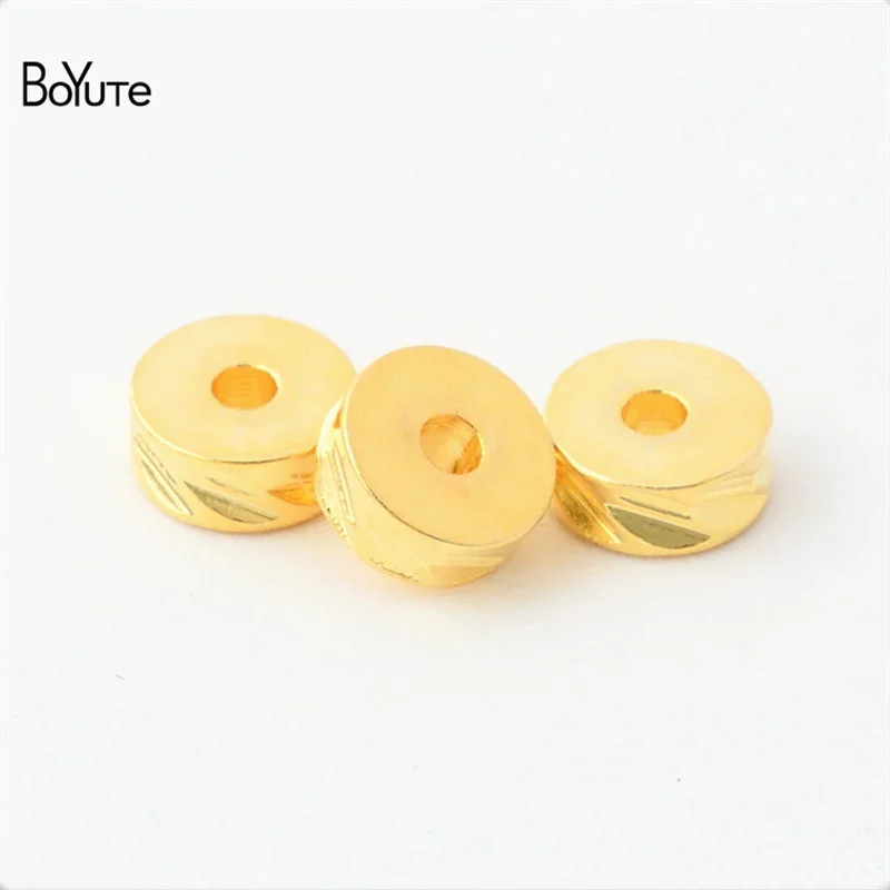 Бусины-разделители с покрытием из 18-каратного золота 3-5-6 мм 100 шт./партия