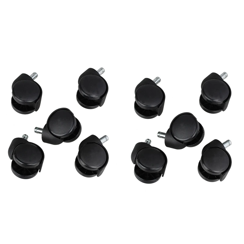 

10 X Replacement Office Computer Chair Stem Swivel Castors Casters Wheels Black