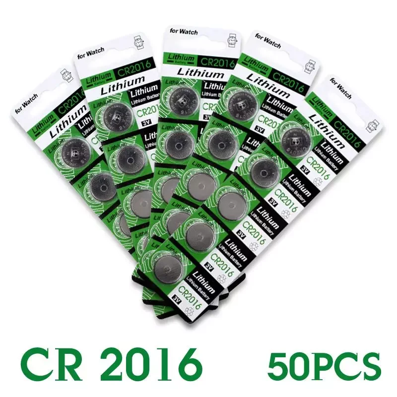 

50pcs 3V CR2016 CR 2016 Button Coin Battery Lithium Li-ion Toy Remote Control Electronic Watch Scale Car Key Camcorders Bateria