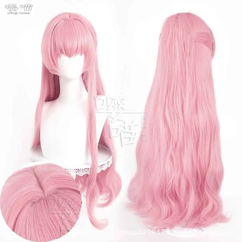 Vocaloid Miku Косплей Парик 90 СМ Розовый Один Хвост Термостойкие Синтетические Волосы