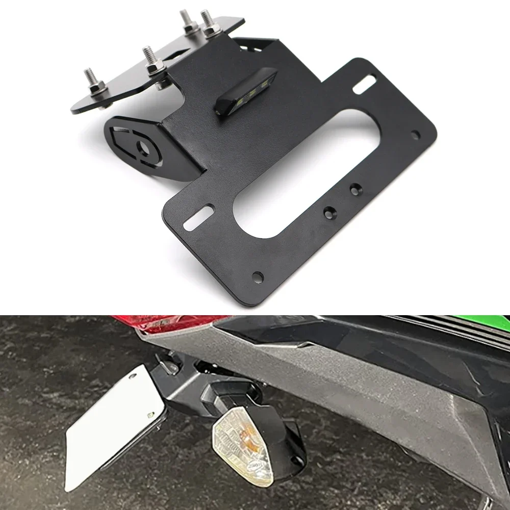 Ajuste para Kawasaki Ninja 300 EX300 250 ZX250 Z300 Z250 2013-2018 soporte matrícula Kit eliminador guardabarros lim