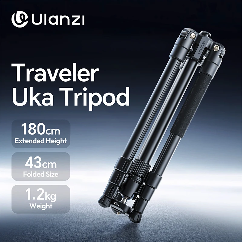 Фото Ulanzi TT53 1,8 м дорожный штатив Uka, легкий штатив с шаровой головкой UKA, складной штатив для DSLR, поддержка 3 кг №1