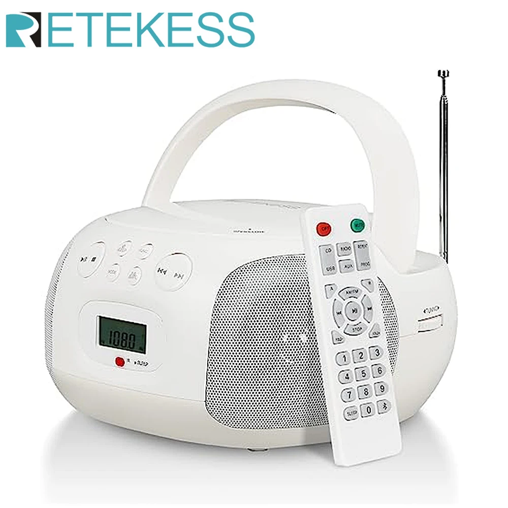 Bluetooth Boombox Portable Radio Am Fm Stereo Radio Remote C
