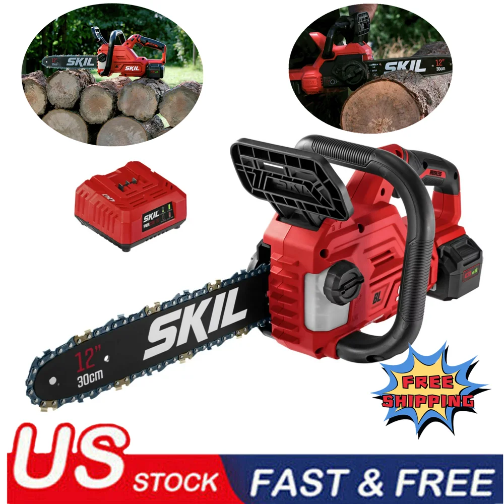 

SKIL PWR CORE 20™Набор бесщеточных бензопил 20 в, 12 дюймов, с батареей Ач и зарядным устройством