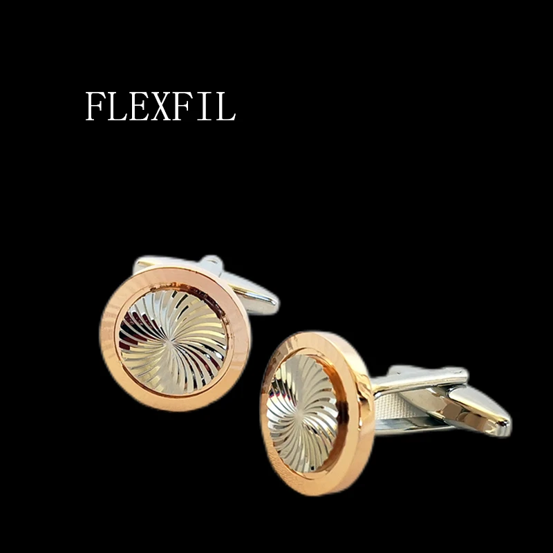 

Роскошные запонки FLEXFIL для рубашки для мужчин, брендовые запонки, запонки, высококачественные металлические Свадебные украшения