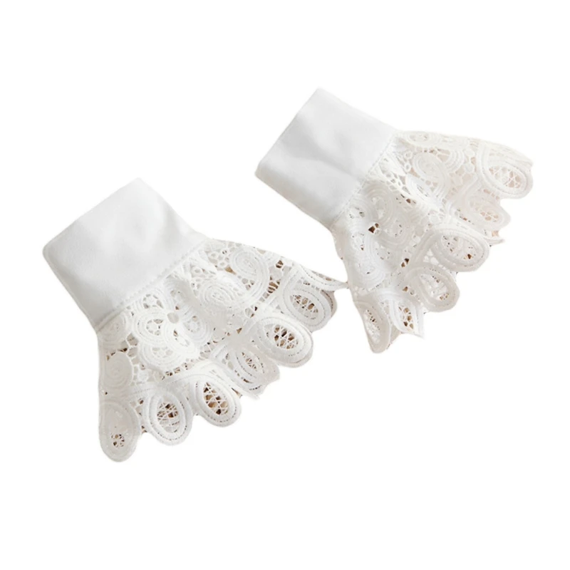 

Женские Искусственные расклешенные рукава, цветочные искусственные манжеты, свитер, обогреватель для запястья