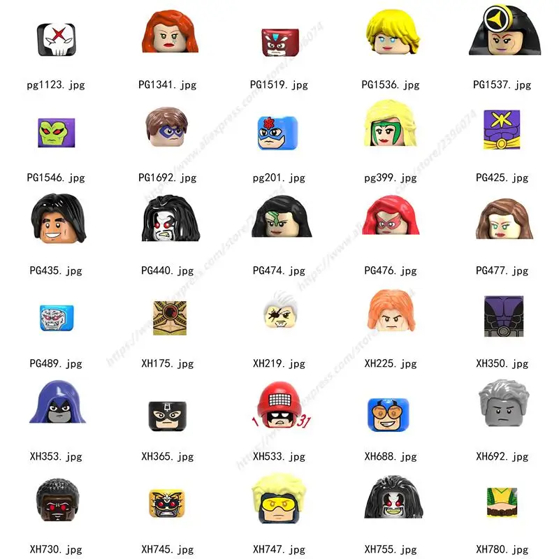 

Single models Figures Head accessories Building Blocks toys children Series-020
