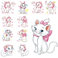 marie cat iron on patchs for clothing disney plus heat transfer stickers for cloth parches termoadhesivos para ropa cheap items