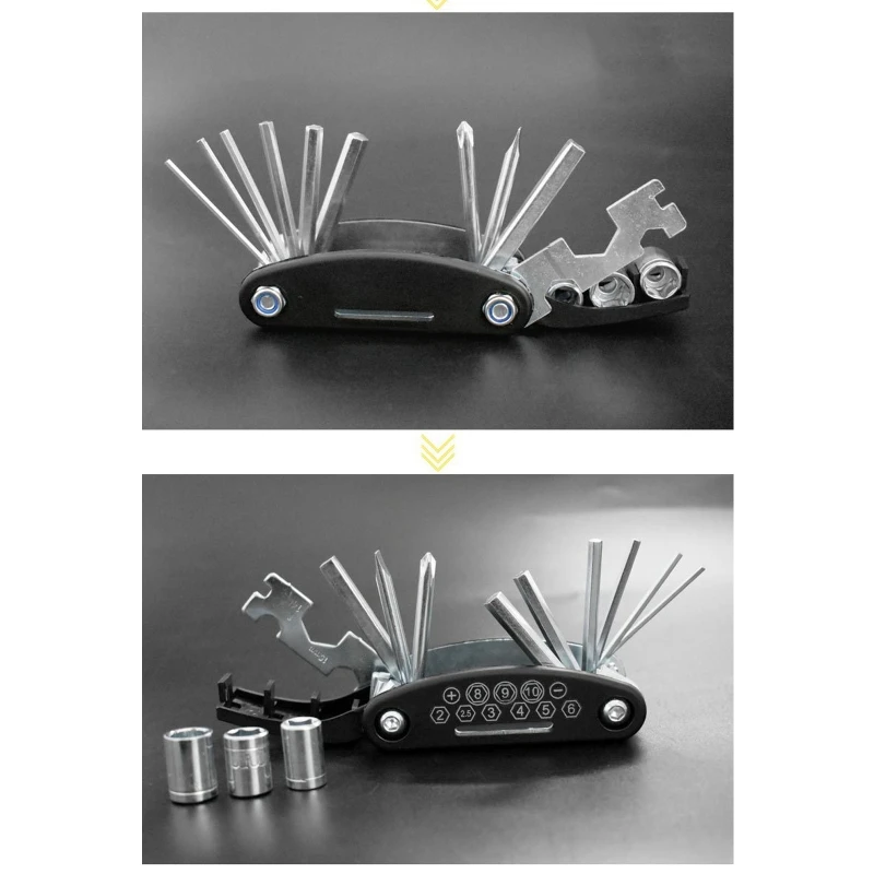 Набор инструментов 16 в 1 для ремонта горного велосипеда отвертка инструменты