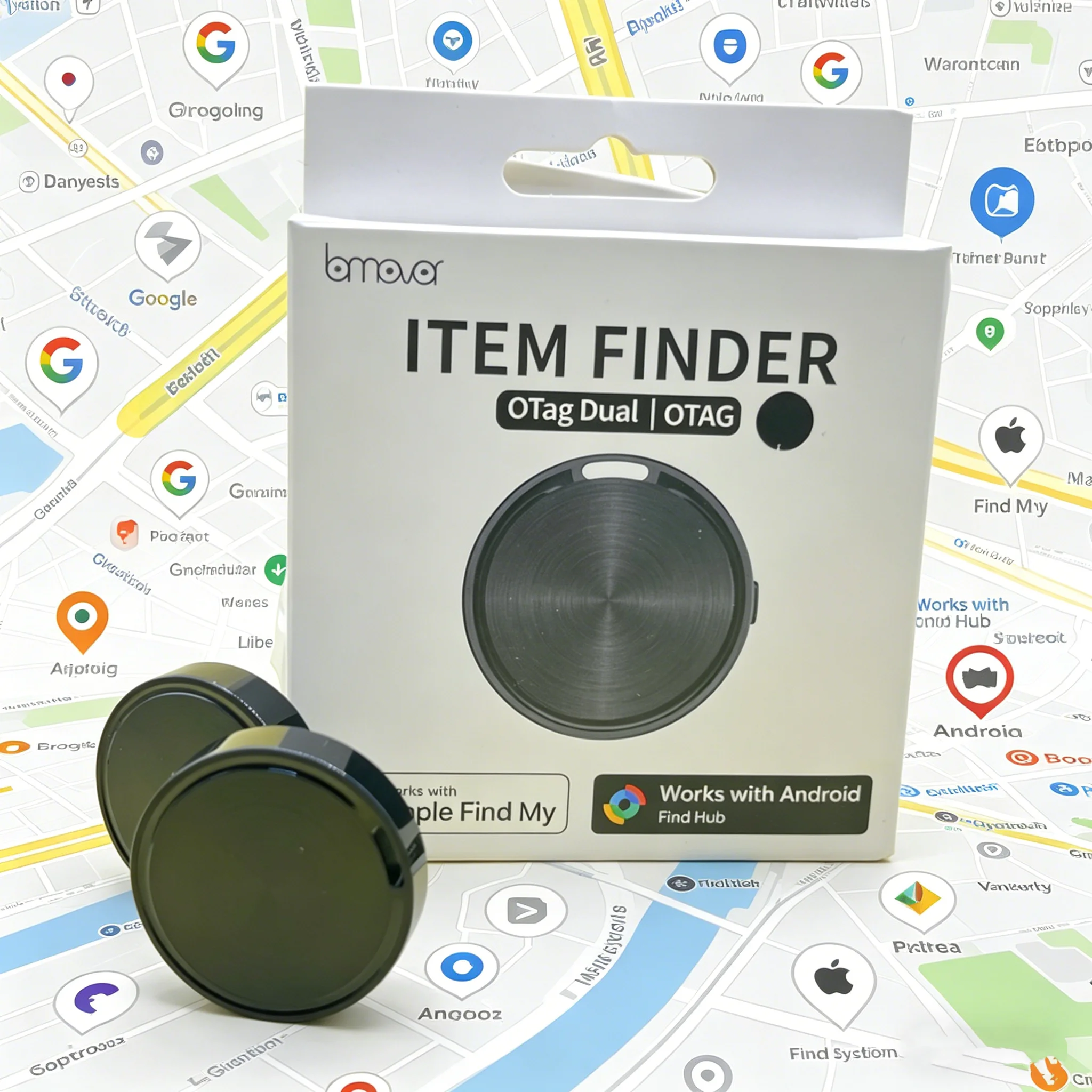 Фото Новый GPS-трекер CD Airtag для отслеживания домашних животных и багажа, совместимый с iOS, Android и Google FindMy, устройство защиты от потерь, умный брелок для отслеживания №1