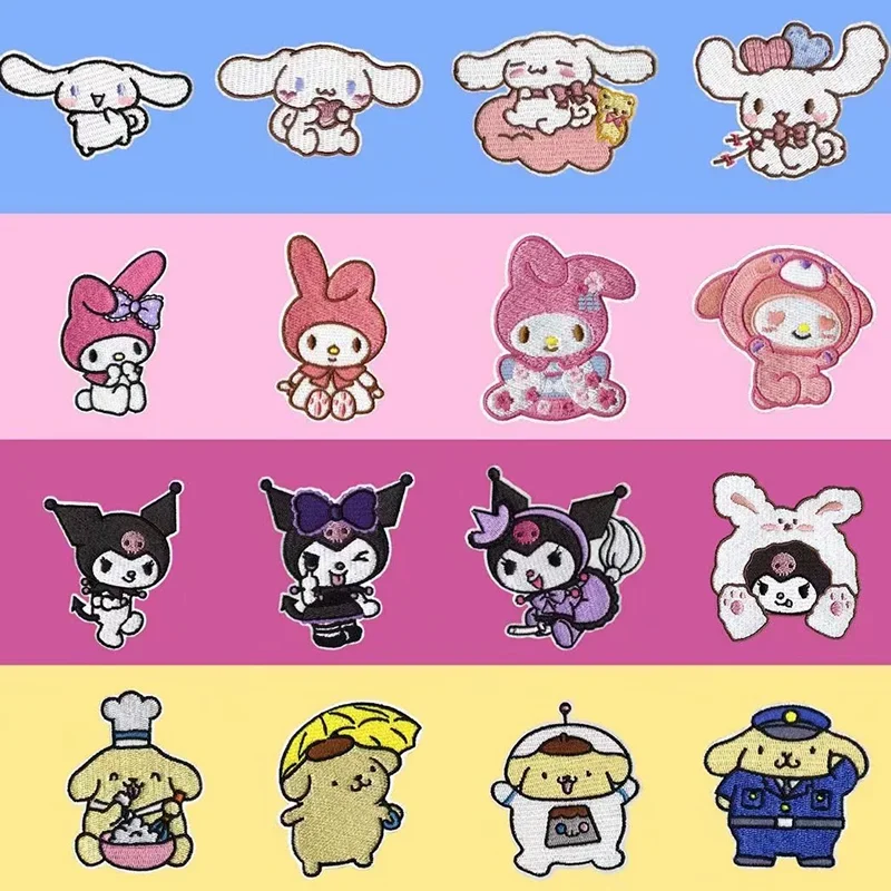 

Charms model toy Embroidery Patch Ins Kids Cartoon My Melody Anime Clothes Stickers Y2k Jackets DIY Patches Garment Stickers