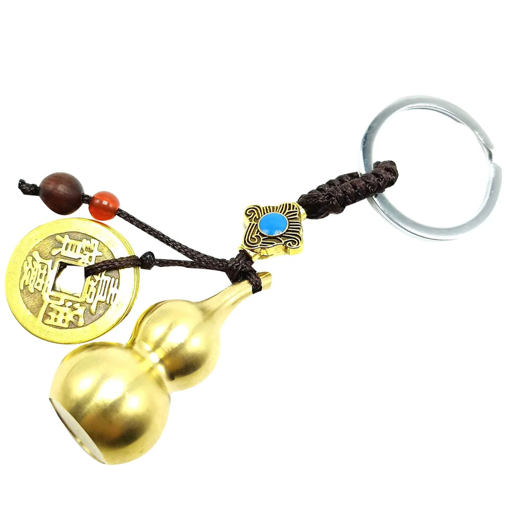

Charm Keychain Chinese Car Keycoinsher Charms Decor Wealth Gifts Gourd Keyring Anniversary Fortune Holder Traditional Ching