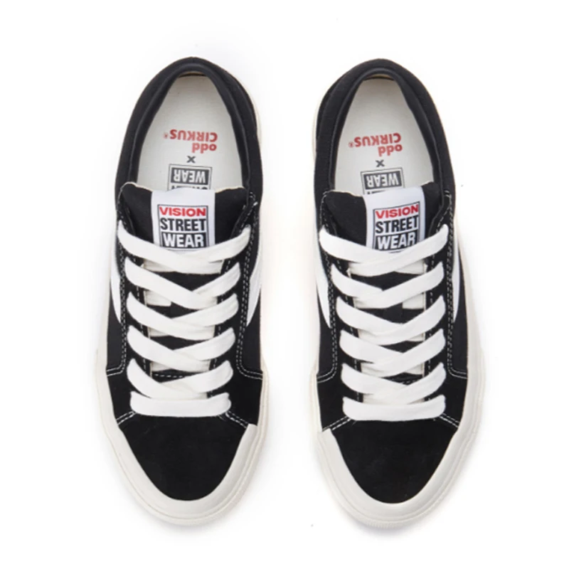 Vision Street Wear x Odd Astley Pro Classics Black Skateboarding Shoes Men Retro Low Top Suede Canvas Shoe Unisex Skate Sneakers