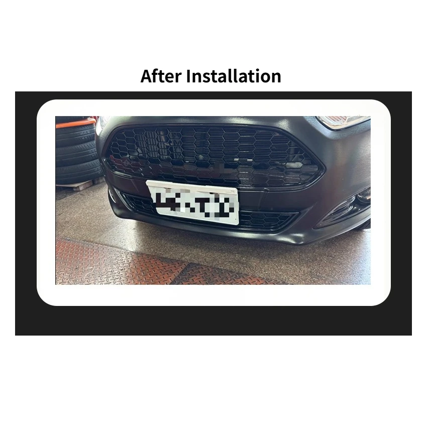 Фото Решетка радиатора Honeycomb Mesh (сотовая сетка) для Ford Fiesta Zetec-S MK7 JA8 2013-2017, верхняя центральная решетка в стиле ST, элементы обвеса №3