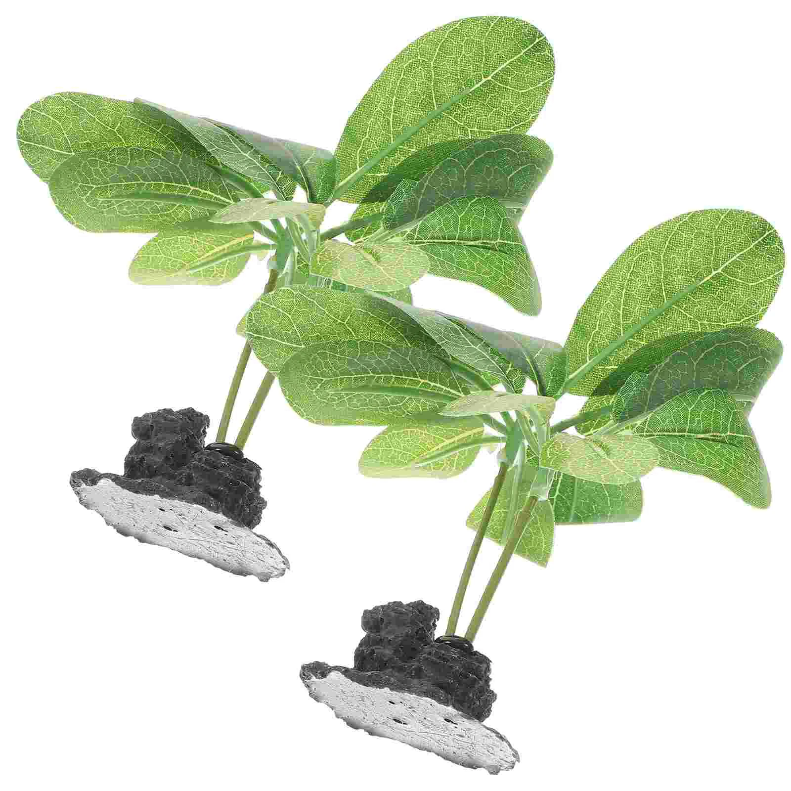 

2Pcs Decorative Fish Tank Delicate Fake Desktop Aquarium Aquarium Accessory