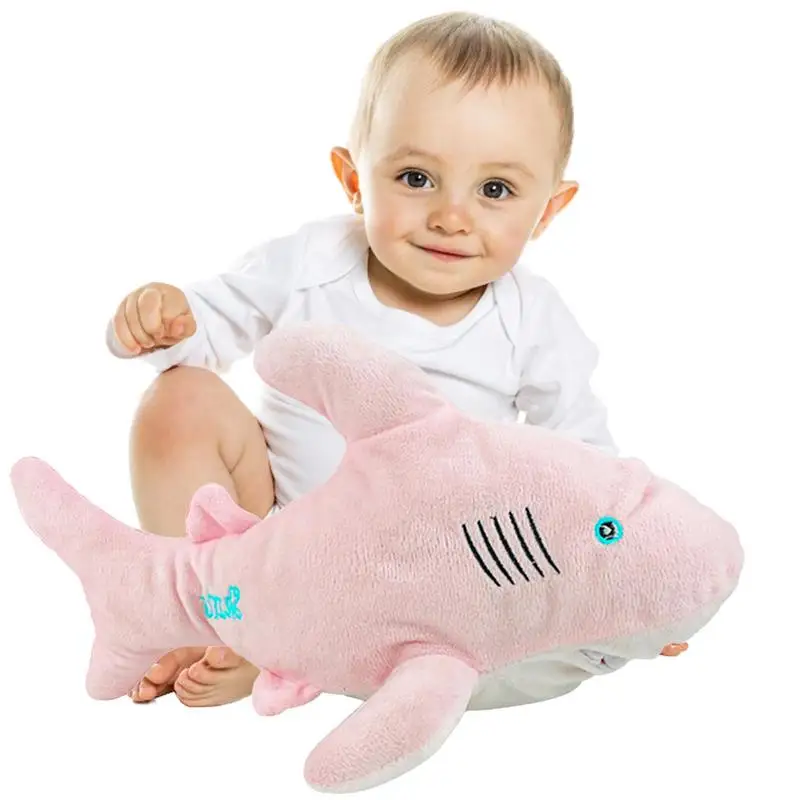 

Musical Shark Stuffed Toy Mouth And Tail Removable USB Charging Singing Toys Fluffy Animal Simulation Toy For Early Education Bo