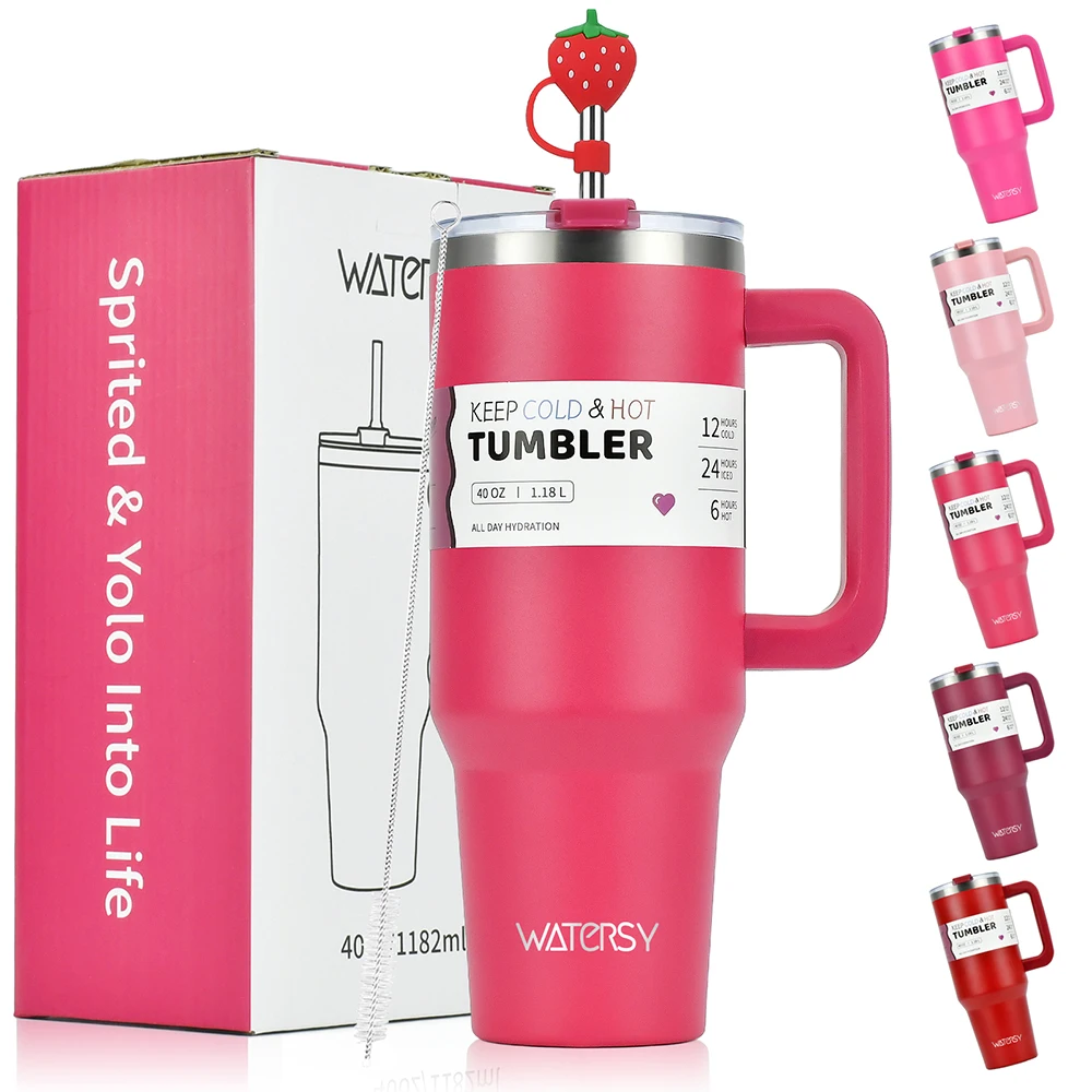 30/40 унций термобутылка из нержавеющей стали большой емкости с ручкой соломенная