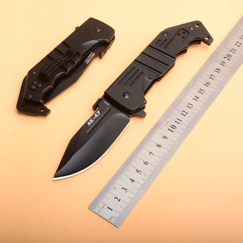 

AK47 складной карманный тактический нож для кемпинга на природе лезвие 440C авиационные охотничьи ножи с алюминиевой ручкой универсальные инс...