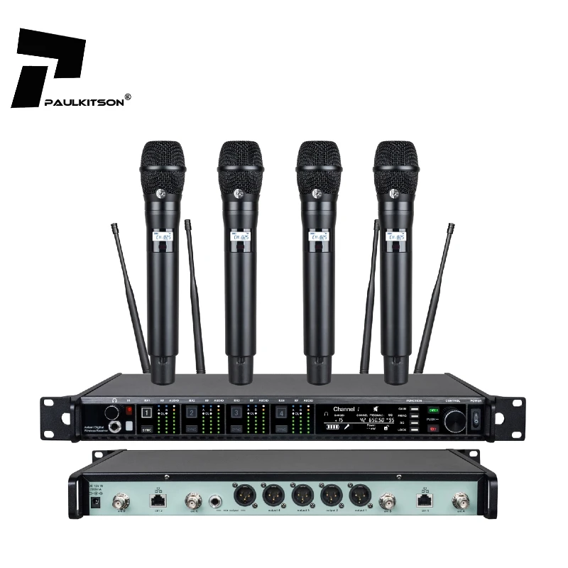 AD4Q Профессиональный беспроводной микрофон 8-канальный UHF 470-940 МГц Студийный для