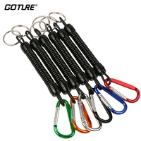 goture 3pcs fishing lanyard 12cm15cm18cm boating fishing rope retractable coiled tether with carabiner for pliers lip grips