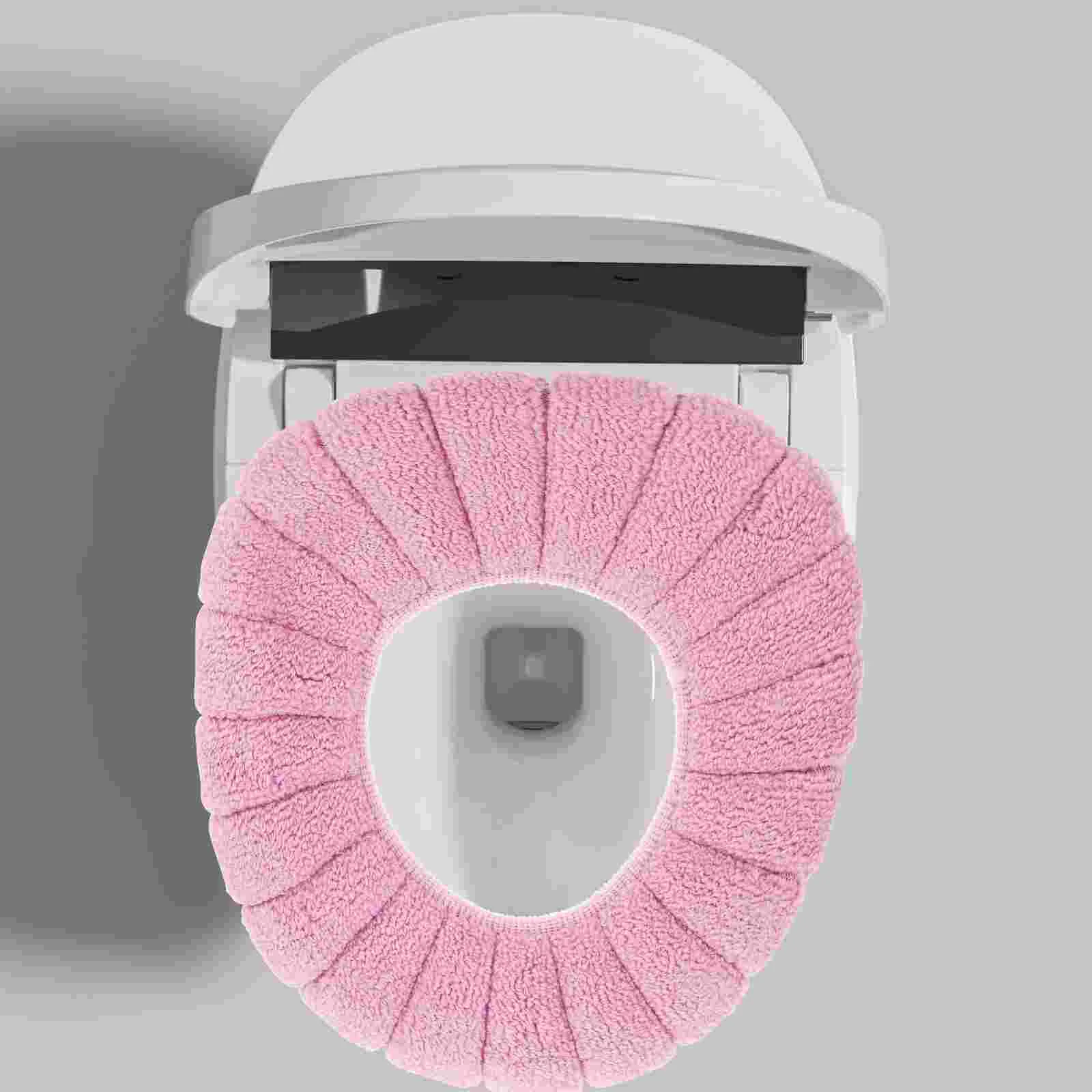 

Accesorio Para Toilet Pad Bathroom Decor Washable Cover Warmer Polyester Seat