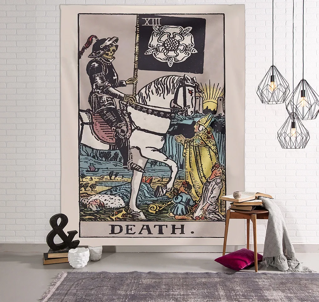 

Tarot Card Tapestry Wall Hanging Astrology Divination Bedspread Beach Mat Hanging Cloth Divination Bed Cover Home Decor