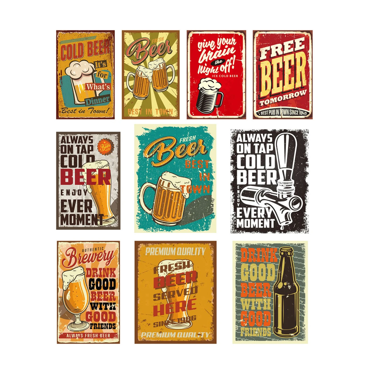 

Metal Signs Vintage Gold Beer Metal Tin Sign Rusty Pub Bar Man Cave Club Wall Art Decor Accessories Tin Plaque Decorative Plate