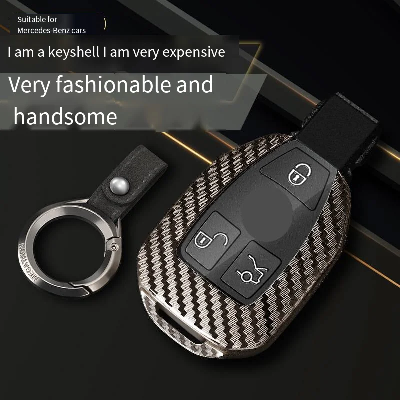 

For Mercedes-Benz CLA180 CLS350 GLB GLA GLE GLC GLK GLS ML250 R320 S400 E-Class C260L E260 Zinc Alloy Car Key Case Cover Shell